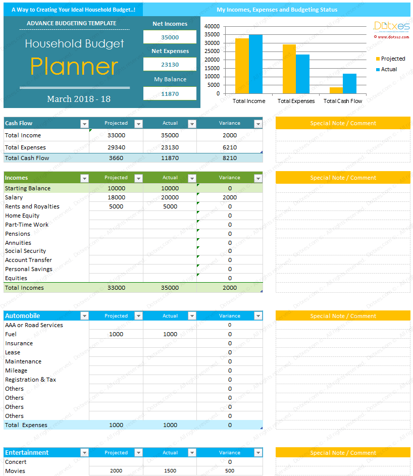 excel spreadsheet budget template free