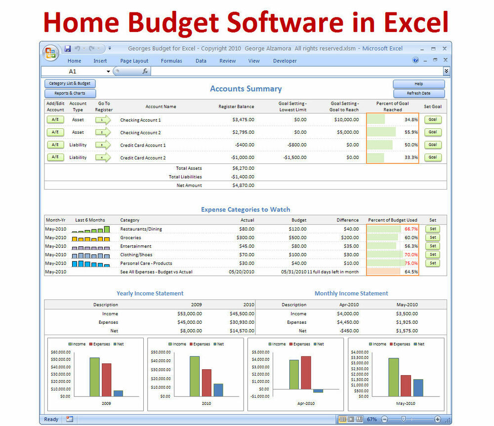 excel spreadsheet budget template free